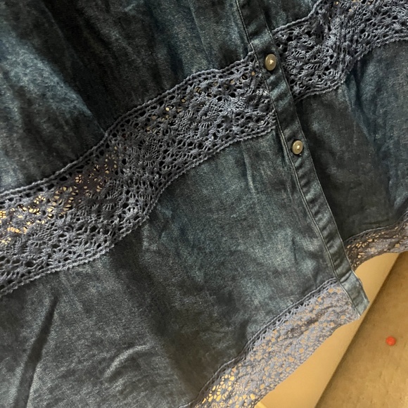 Gap x LoveShackFancy Midi Denim Dress XL - Picture 3 of 7